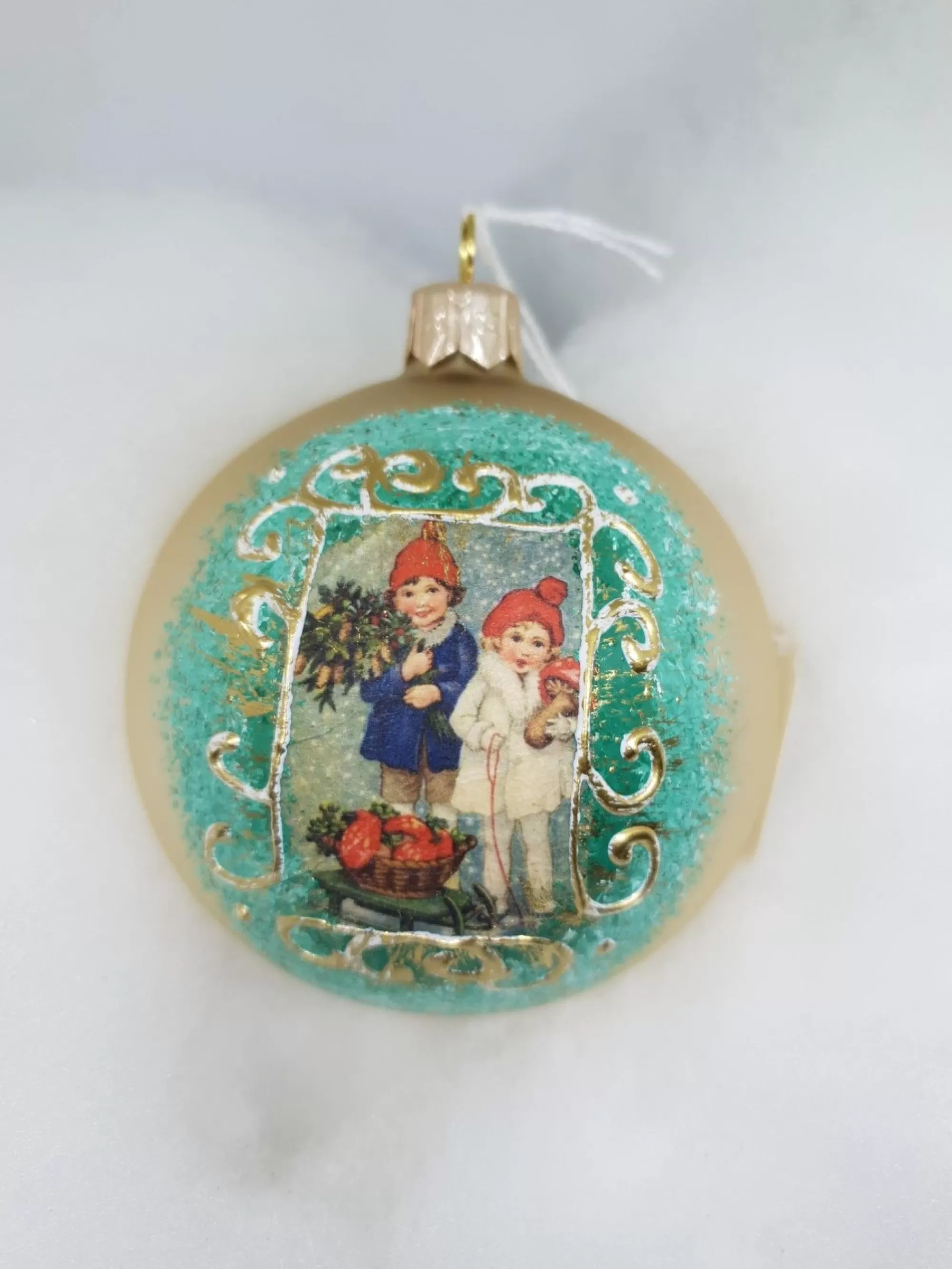 Cheap La Maison du Père Noël Boule A L'Ancienne 2 Coloris Disponible