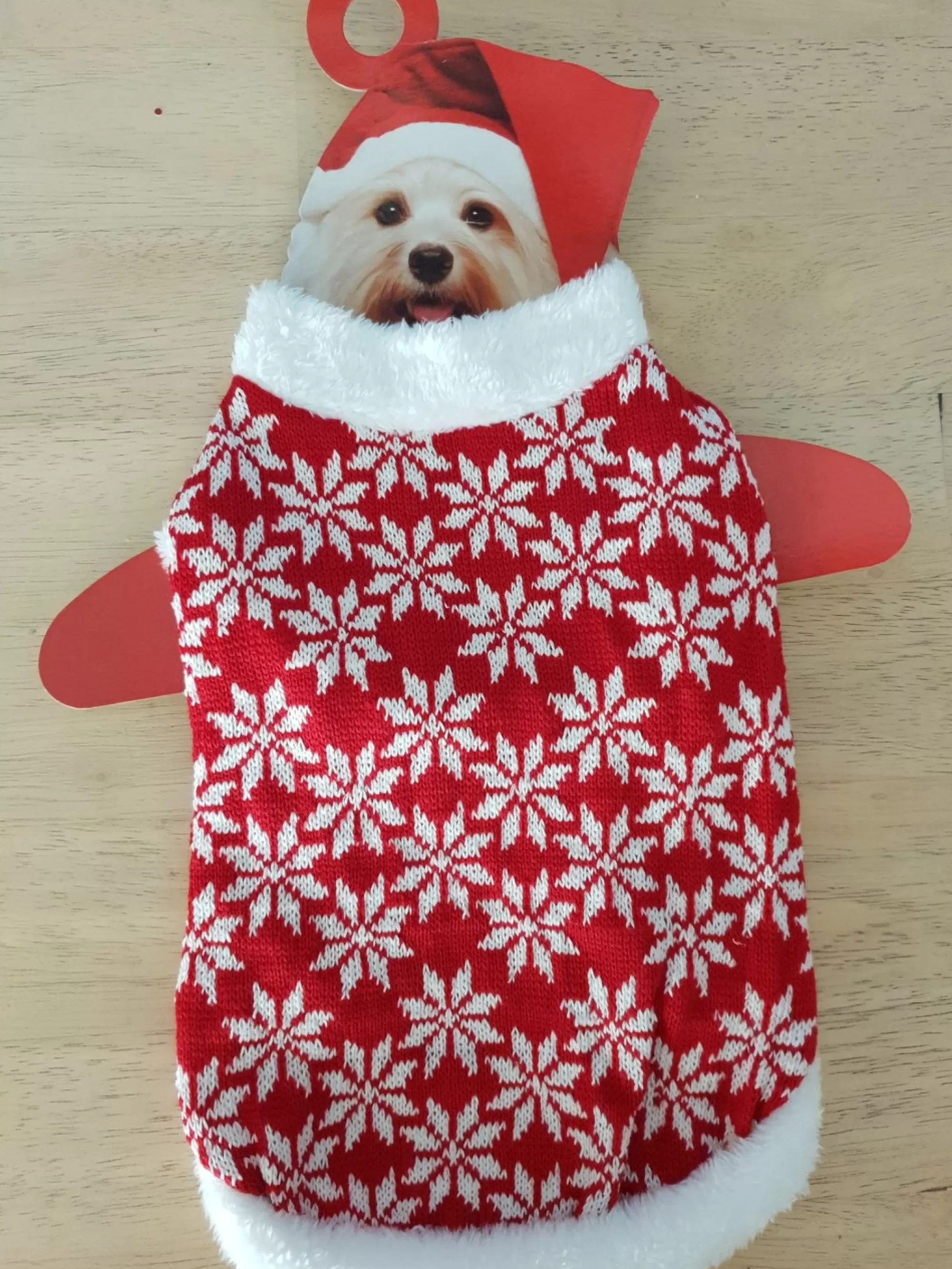 Best La Maison du Père Noël Costume Pour Chien Rouge Et Blanc