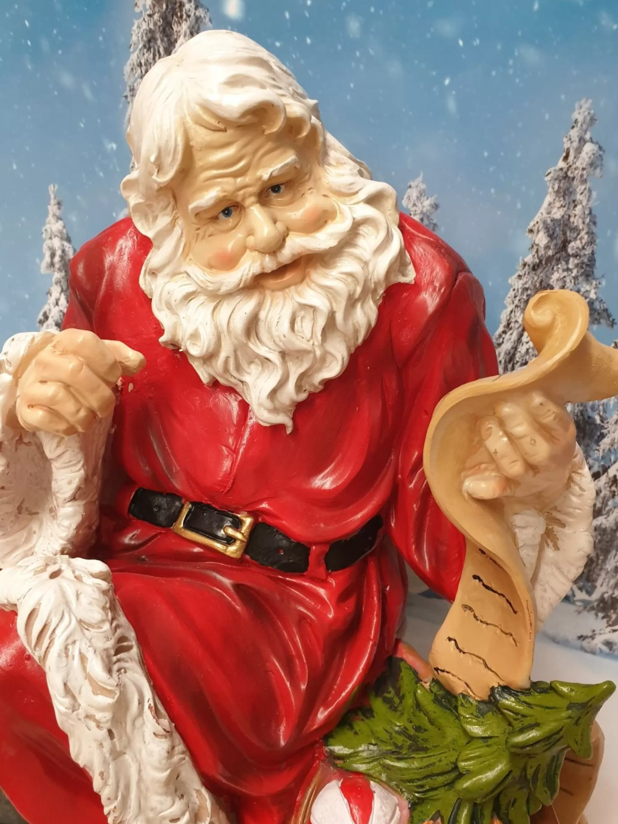 Store La Maison du Père Noël Pere Noël Et Sa Liste D'Enfants Sages
